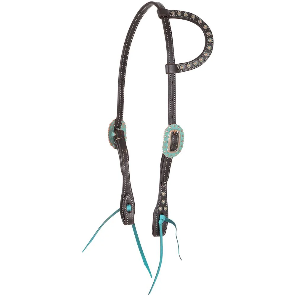 Martin Saddlery Antiqued Dots One Ear Headstall