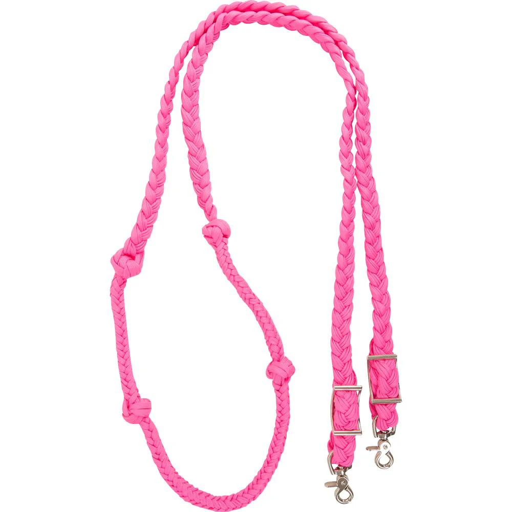 Martin Saddlery Braided Nylon Barrel Rein w/Knots - Image 4