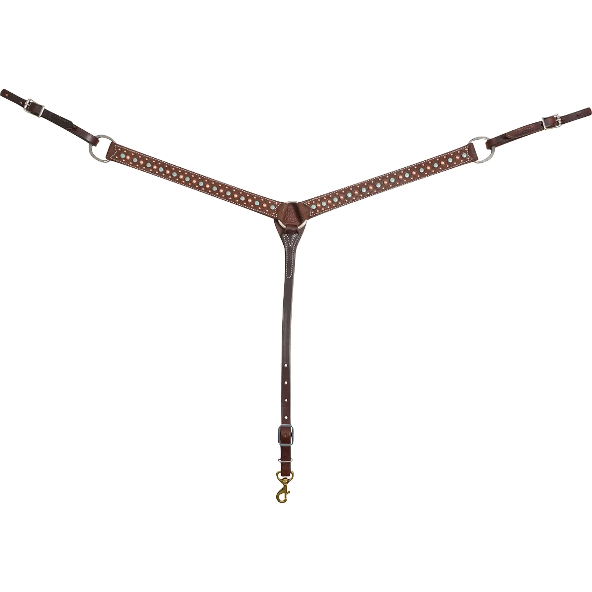 Martin Saddlery 1-1/2" Chocolate Breast Collar w/Floral Dots - Image 2