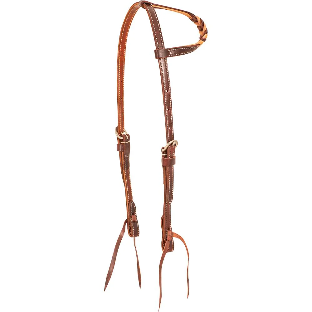 Martin Saddlery Latigo Blood Knot One Ear Headstall - Image 2