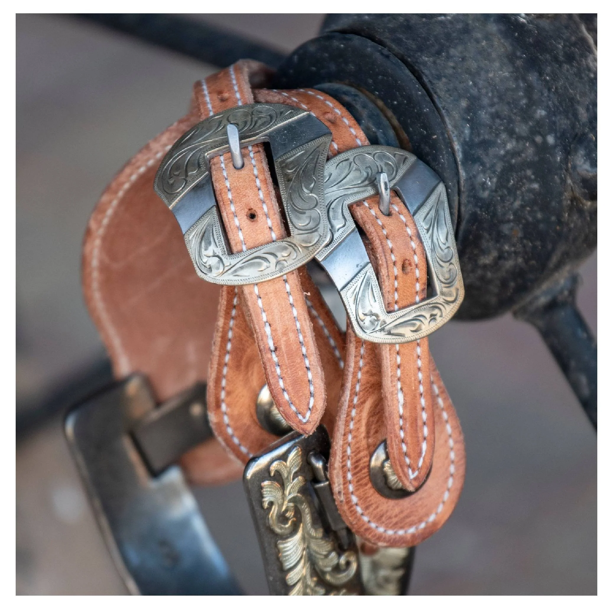 Martin Saddlery Roughout Cowboy Spur Straps - Image 7