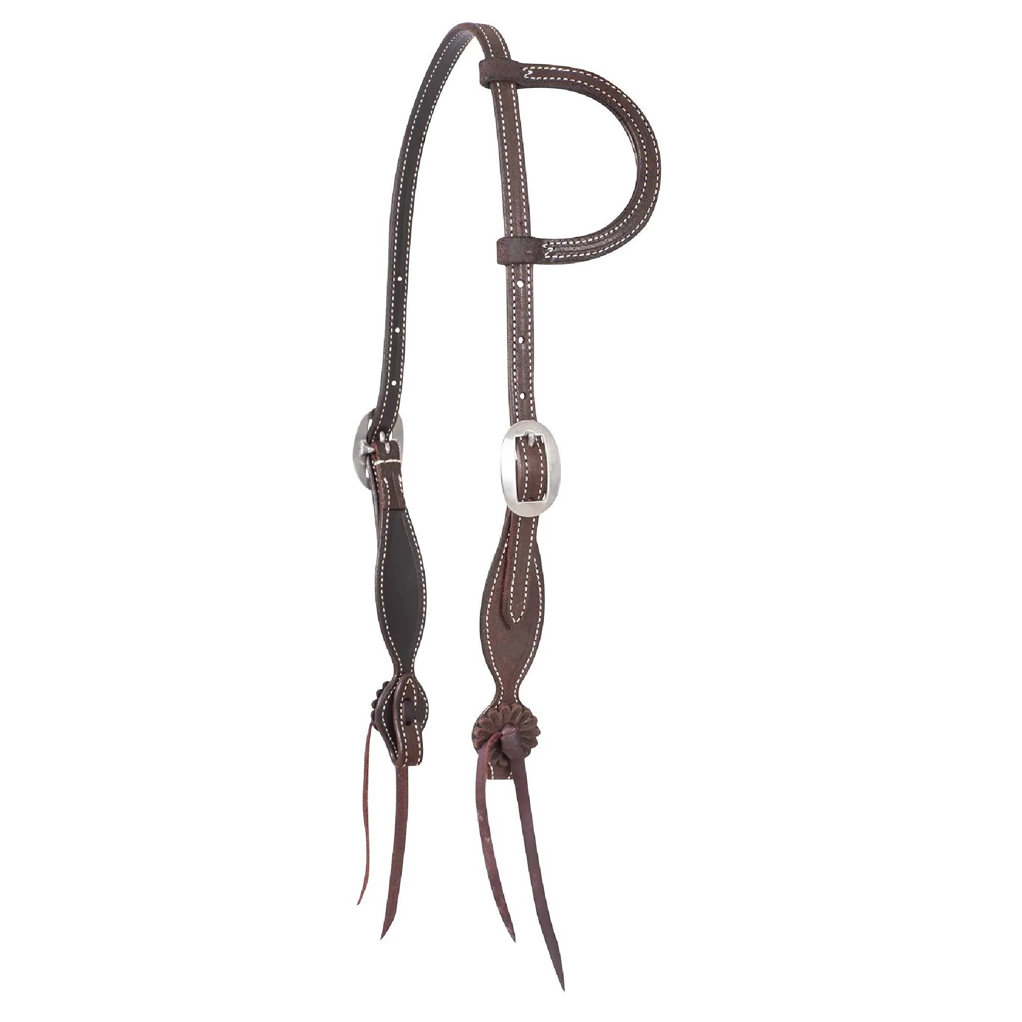 Martin Saddlery One Ear Headstall w/Chocolate Rosettes