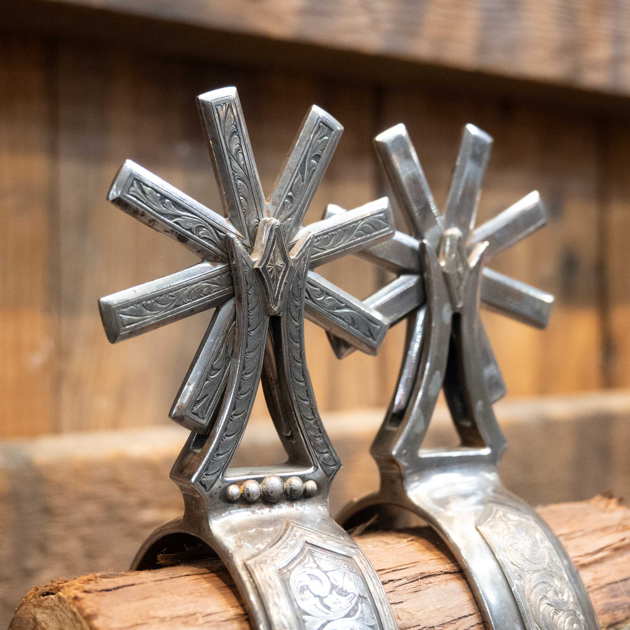 Matt Humphries #157 Silver Mounted 8pt. Spurs - Image 3