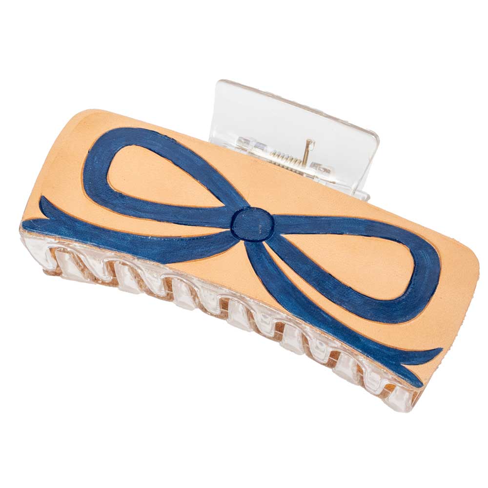 McIntire Saddlery Hair Clip - Blue Bow
