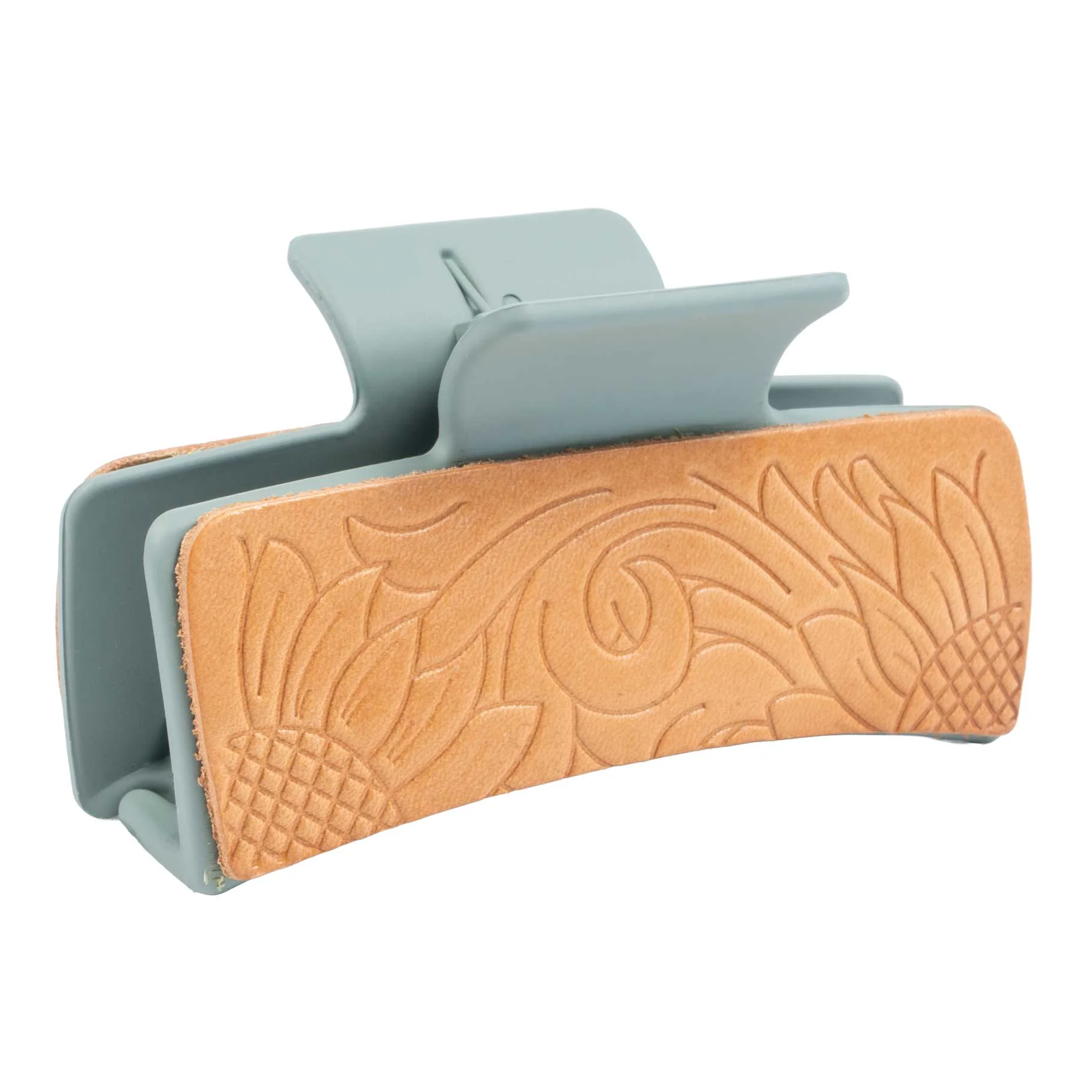 McIntire Saddlery Hair Clip - Tooled Sunflowers