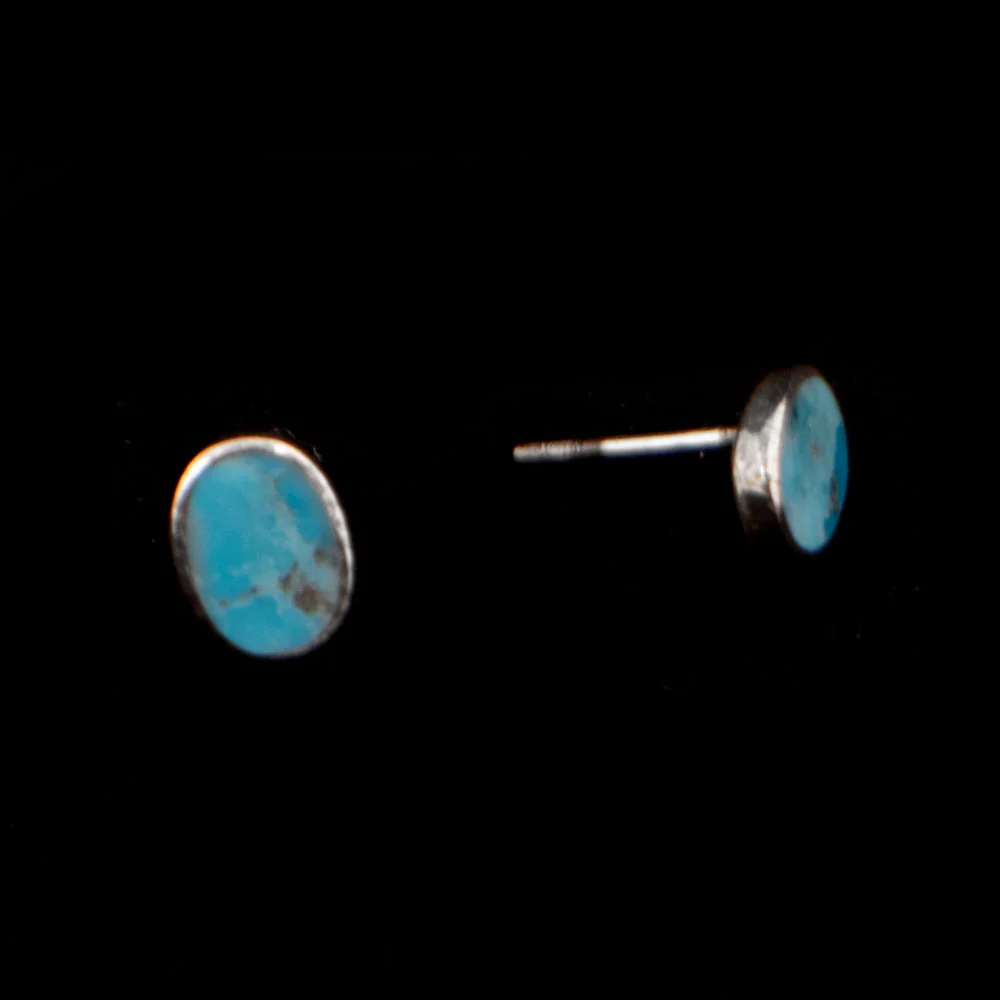 Medium Turquoise Stud Earrings-Multiple Styles - Image 3