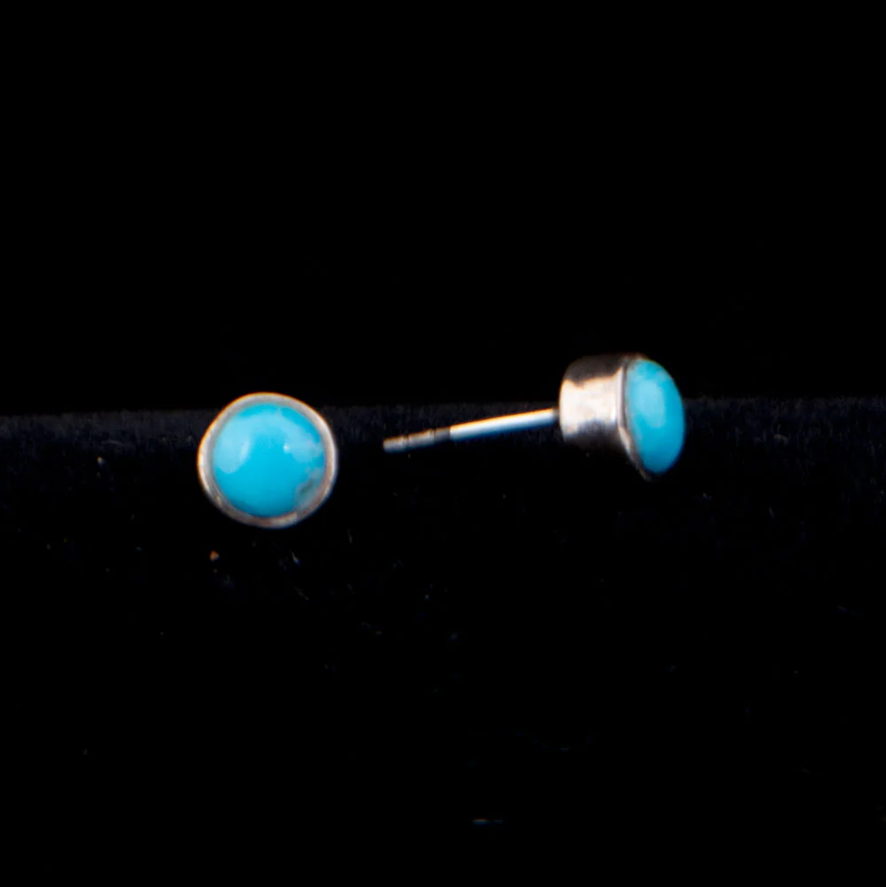 Medium Turquoise Stud Earrings-Multiple Styles - Image 4