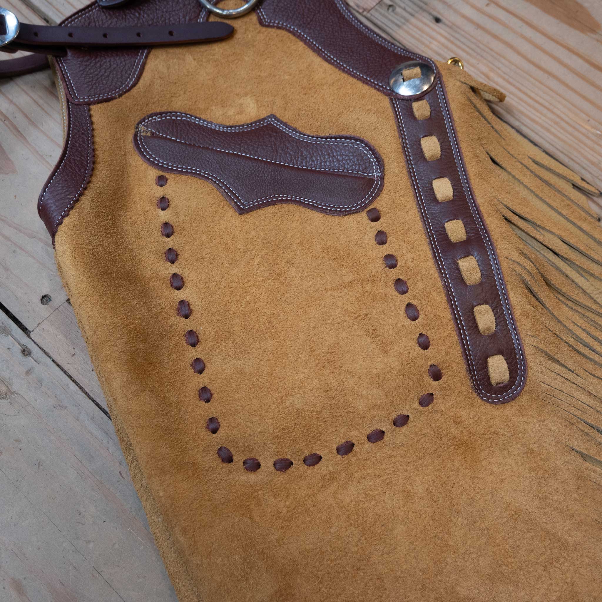 Medium Tan Rough-Out Chinks - Image 2