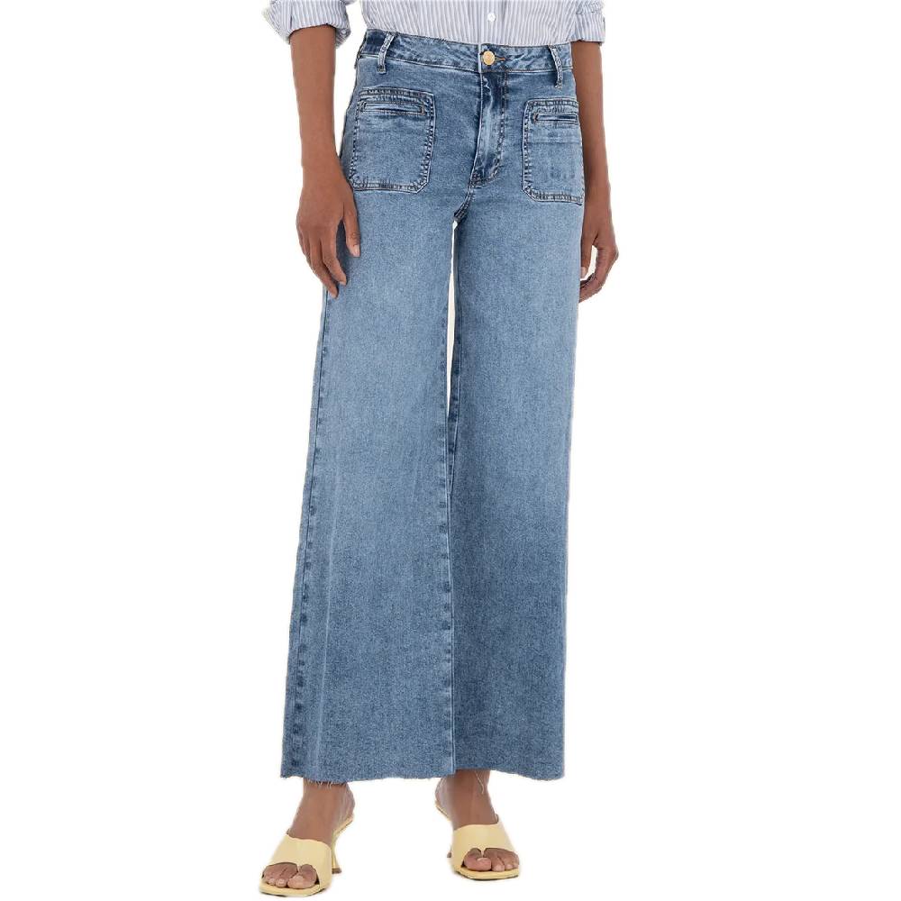Kut Meg High Rise Wide Leg Patch Pocket Jean - FINAL SALE
