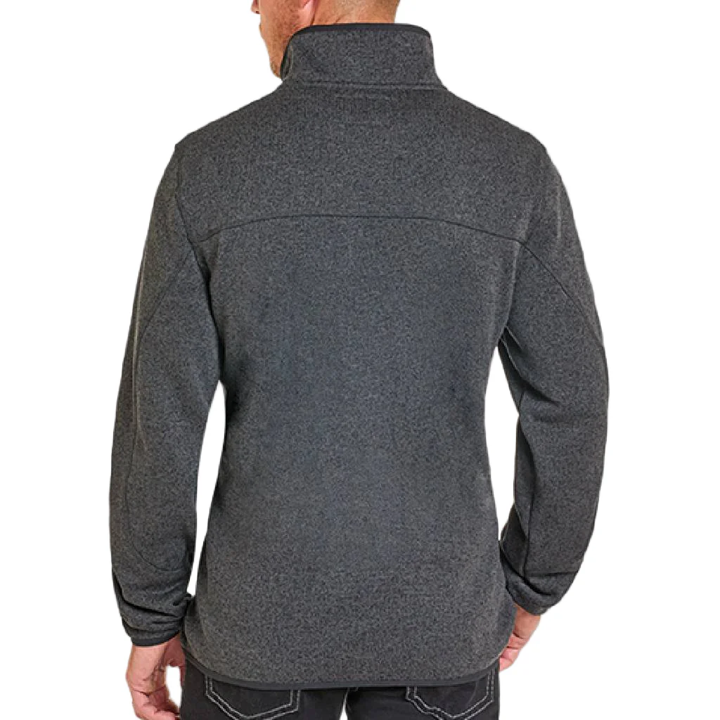 Panhandle Slim Men's Melange Henley Pullover - Black - Image 2