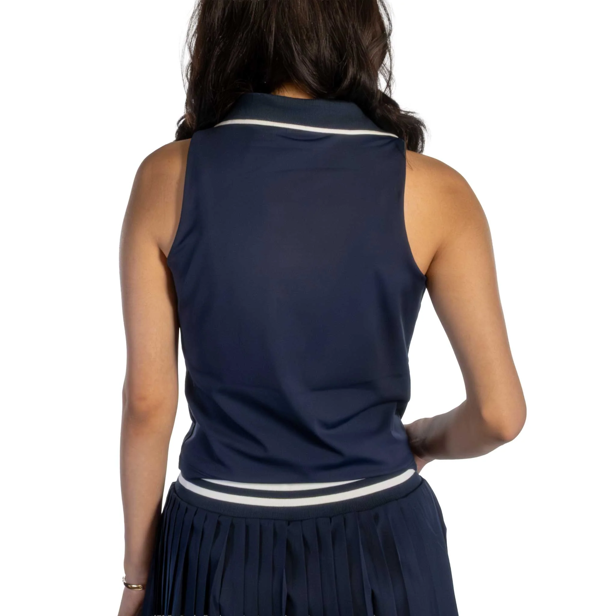 Melodie Sea Blue Johnny Collar Top - Image 2