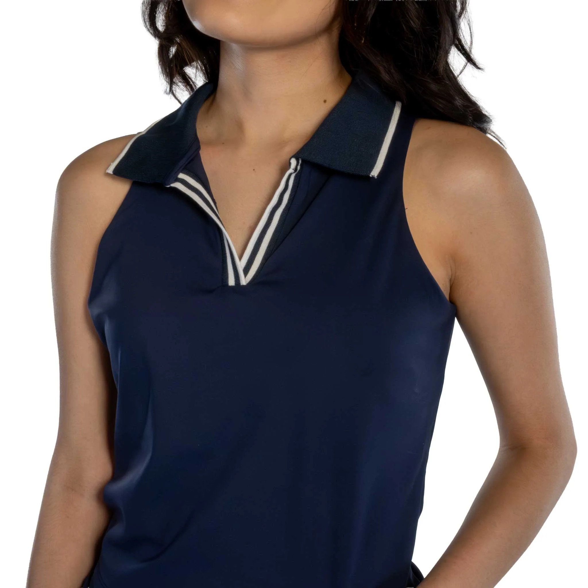 Melodie Sea Blue Johnny Collar Top - Image 3