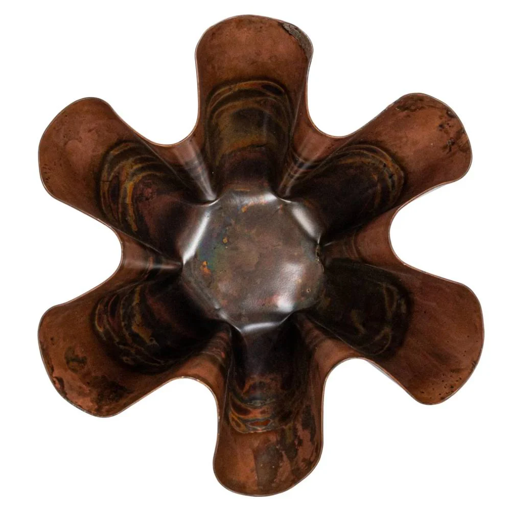 Decorative Metal Ruffled Bowl - Image 2