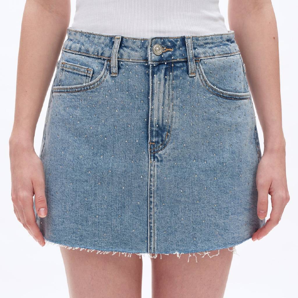 Bayeas Mid Rise Rhinestone Skirt