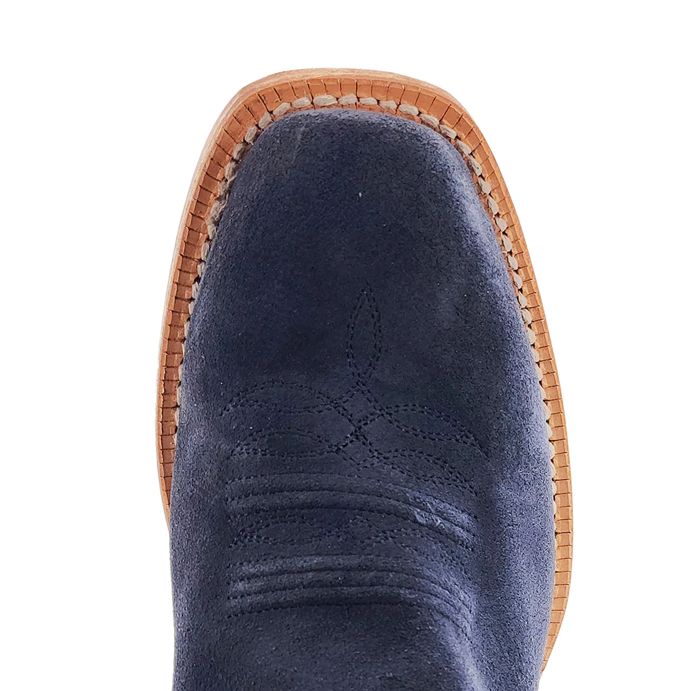 R. Watson Women's Midnight Blue Suede Cutter Toe Boot - FINAL SALE - Image 2