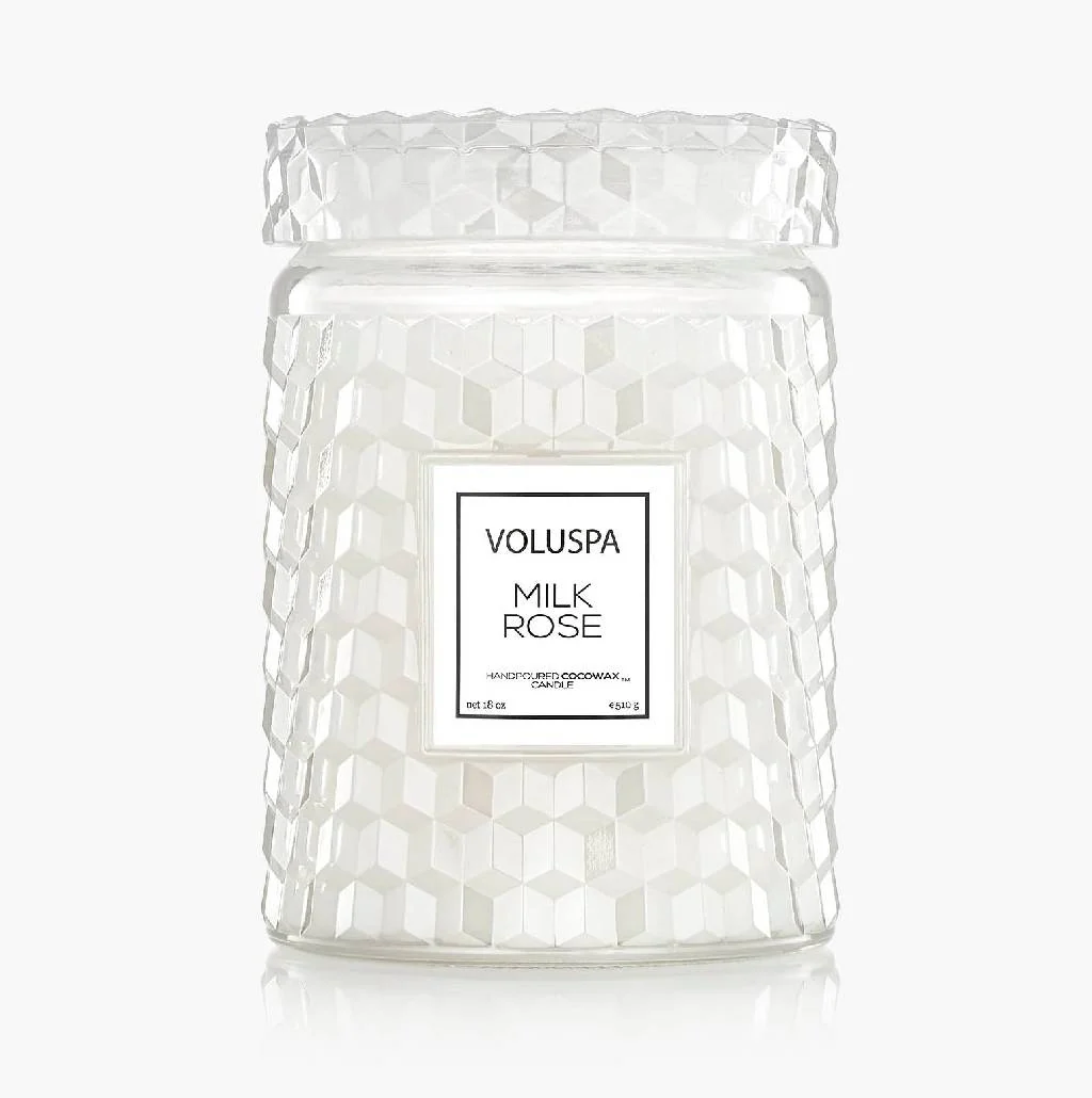 Voluspa Milk Rose Large Jar Candle - Image 2