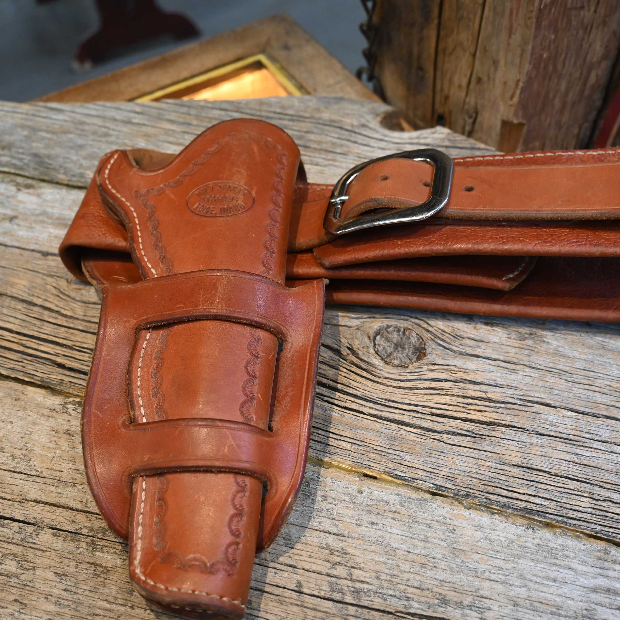 Milt Sparks Leather Gun Holster & Belt Set - Image 2