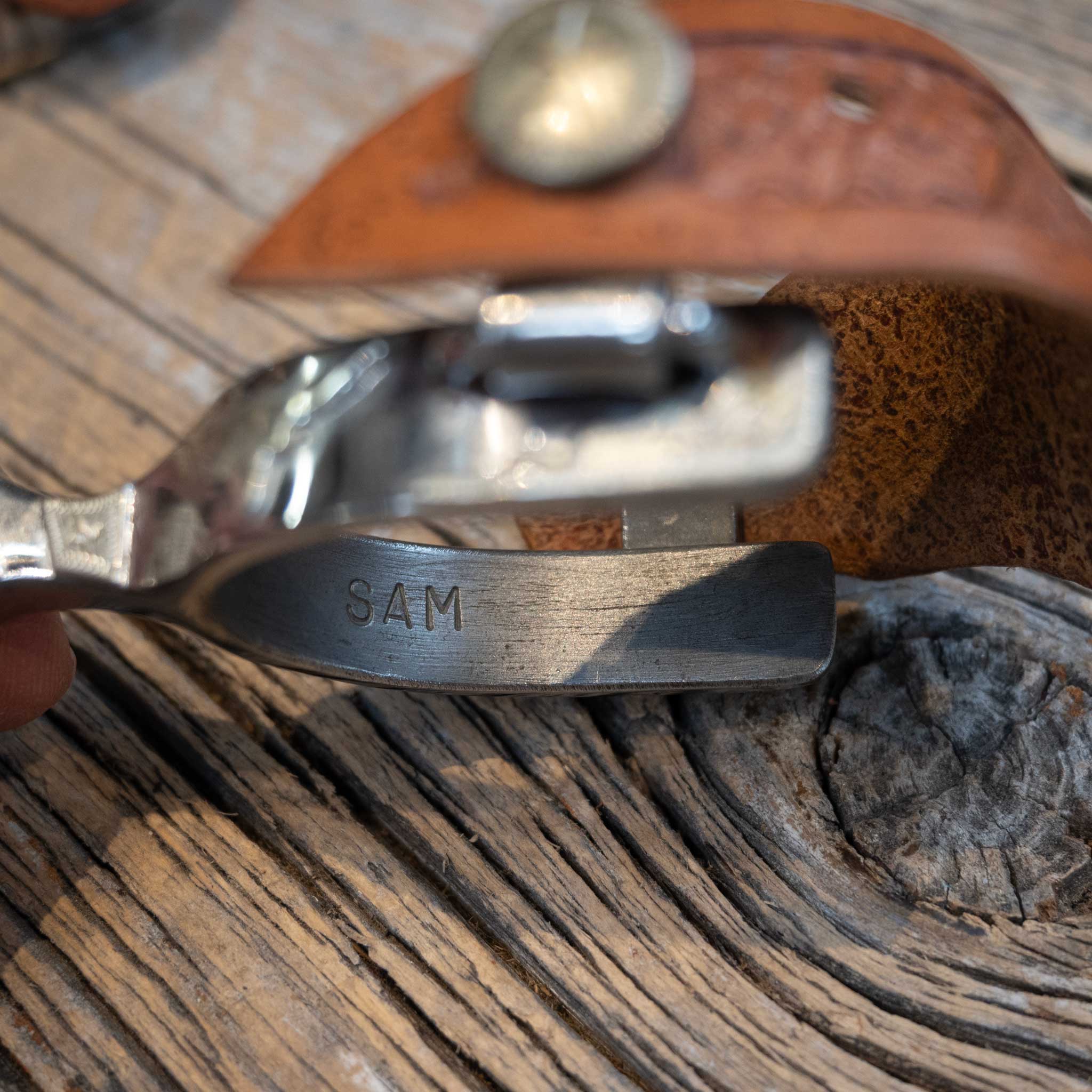 Mini SAM Silver Mounted Longhorn Spurs - Image 3