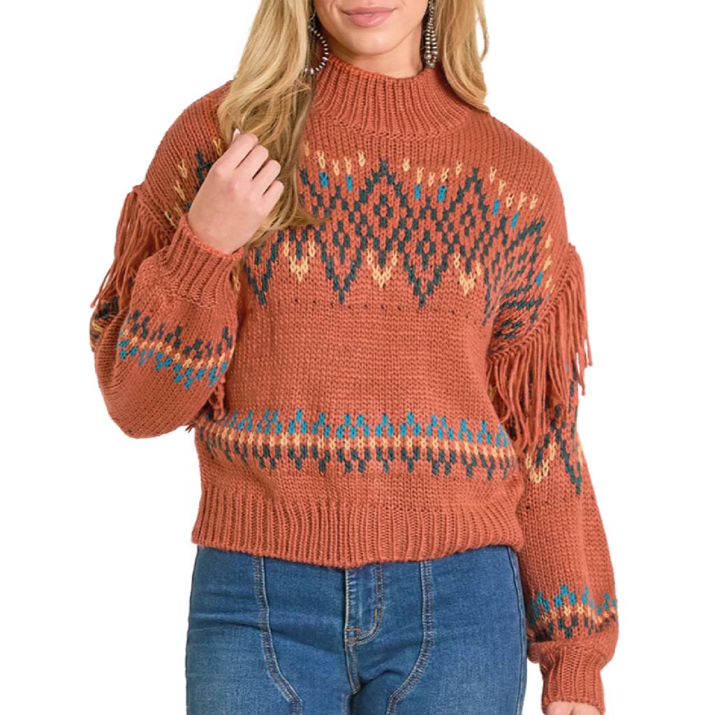 Rock & Roll Denim Women's Mock Neck Sweater - FINAL SALE