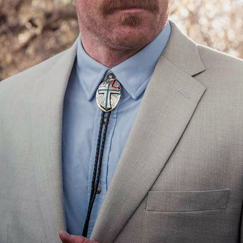 Montana Silversmith Inner Light Turquoise Bolo Tie - Image 3