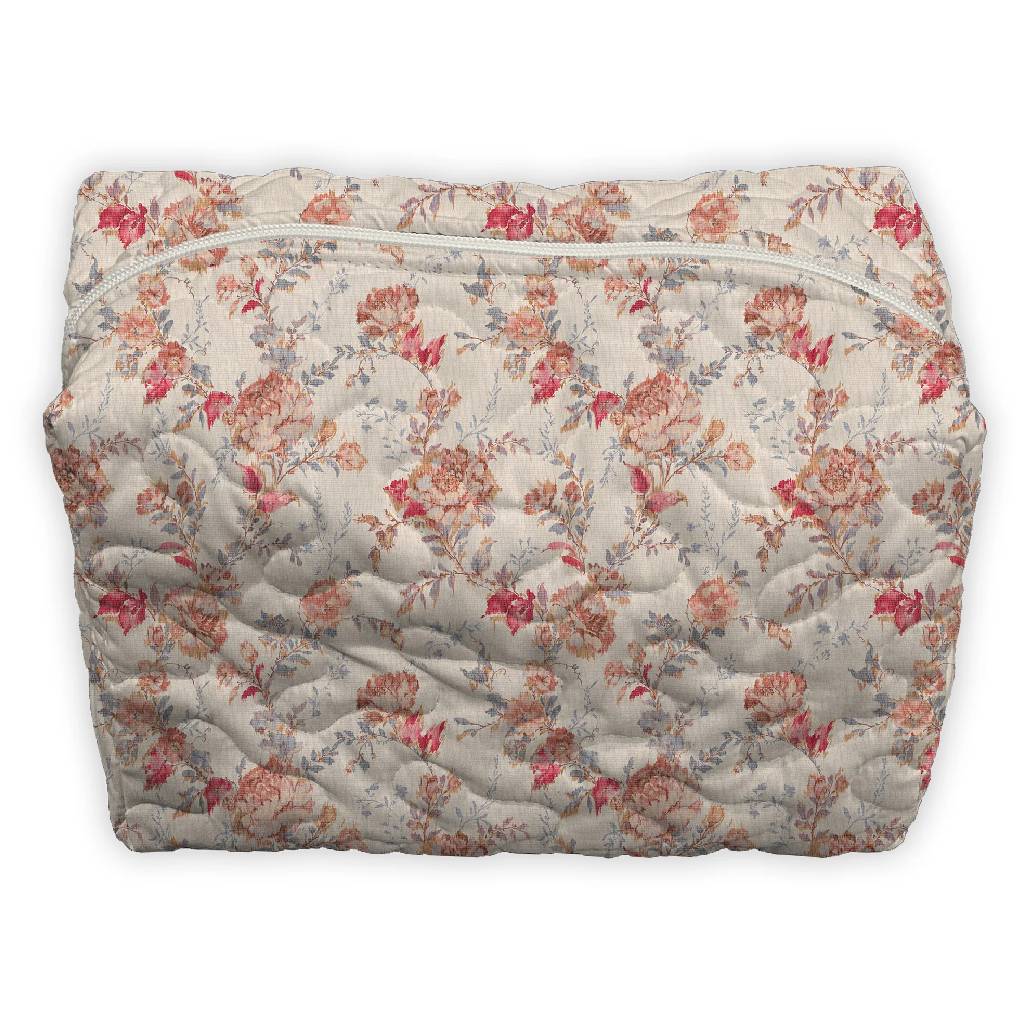 Natalie Floral Pink Large Makeup Bag