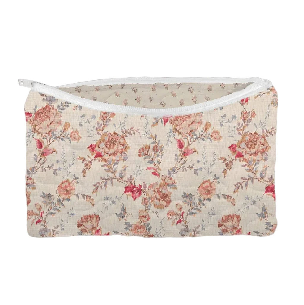 Natalie Makeup Bag Floral Pink Small