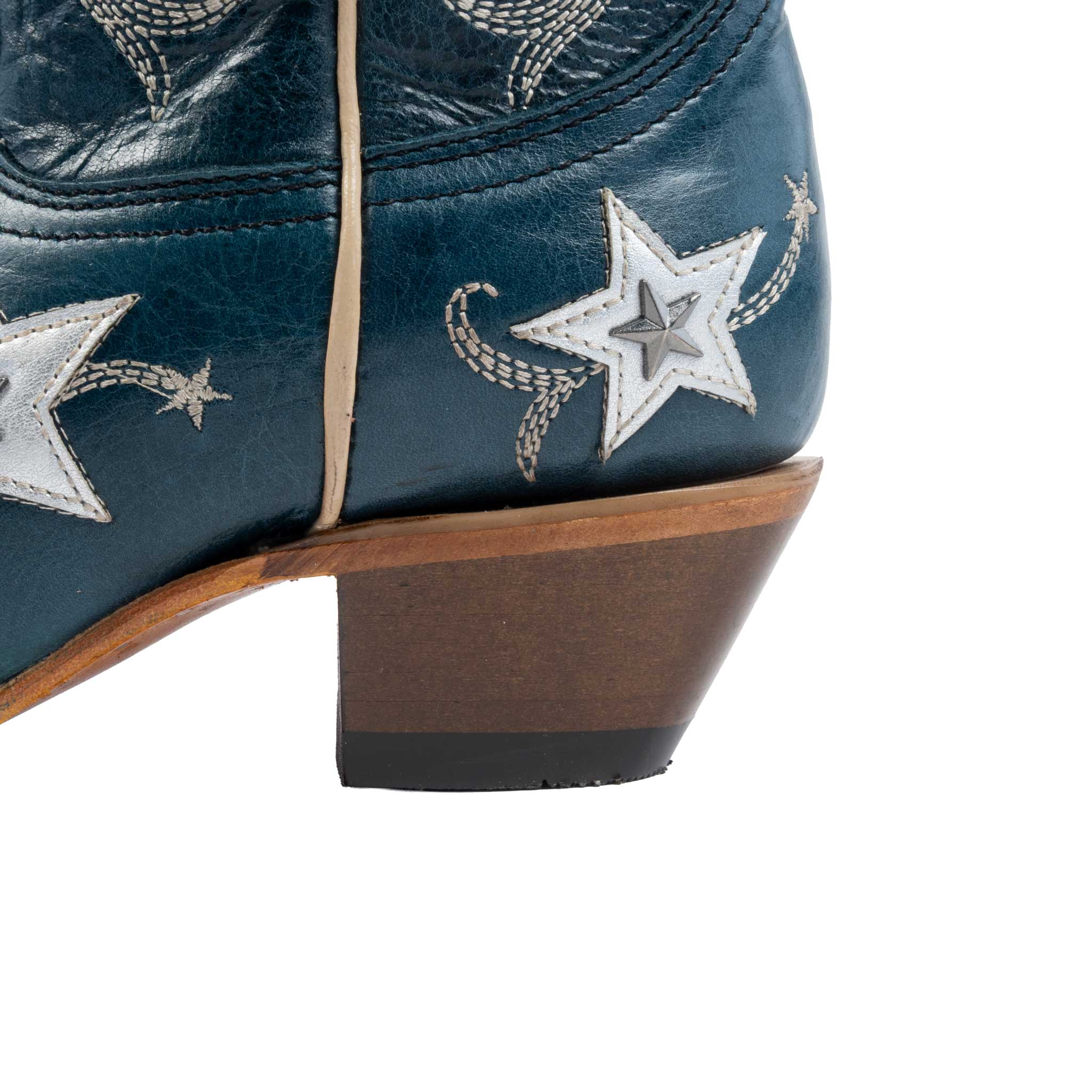 Corral Women's Navy Blue Embroidery Stars Overlay Stud Bootie - Image 2