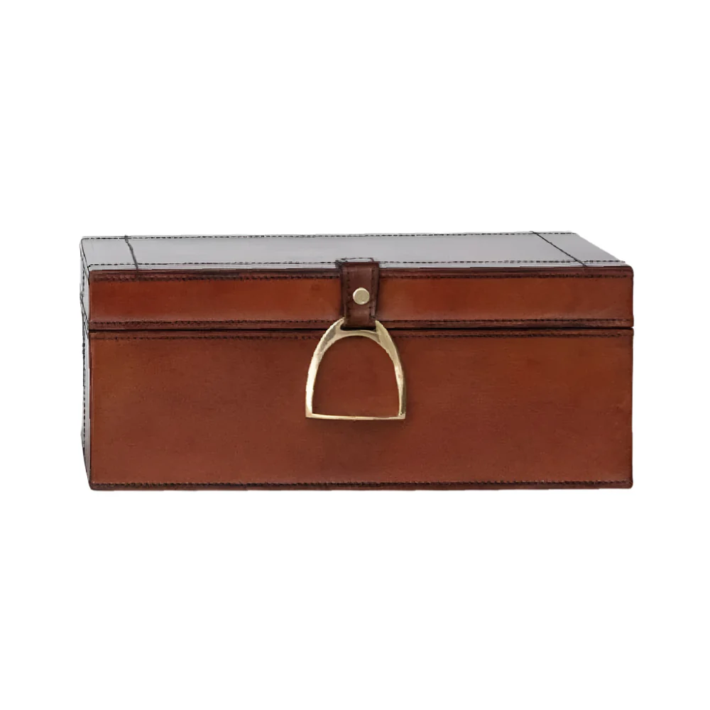 Nesting Box with Brass Closure & Flocked Interior - Image 4