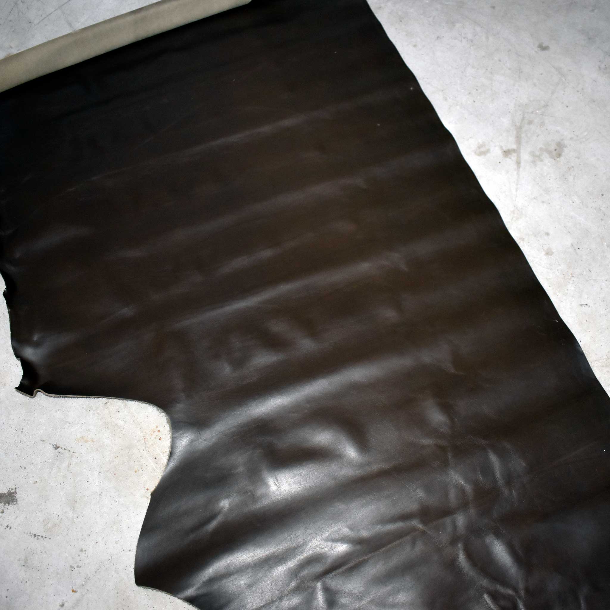 NEW Dark Army Green Top Grain Leather Hide Piece - Image 2