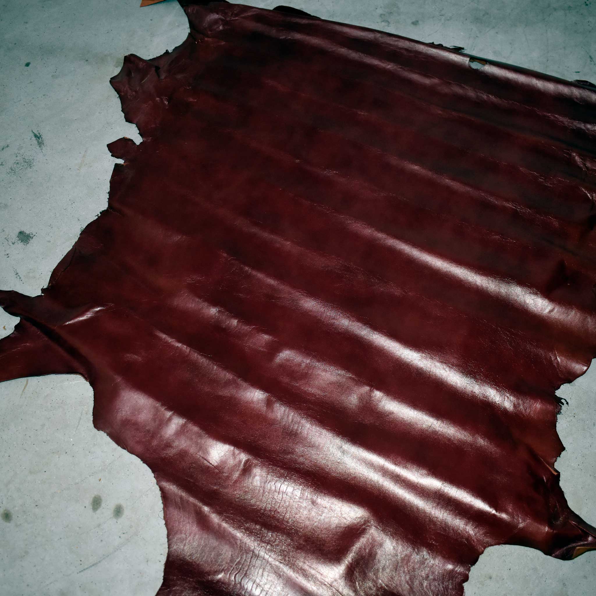 NEW Cherry Red Top Grain Leather Hide Piece - Image 2