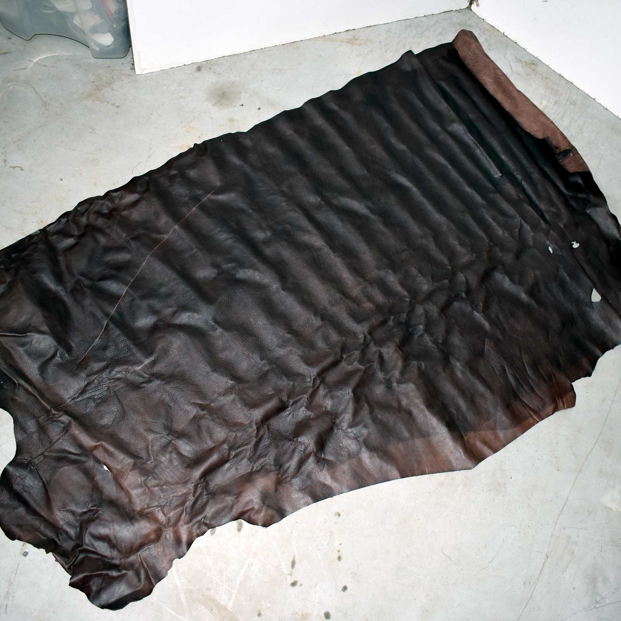 NEW Dark Brown Top Grain Leather Hide