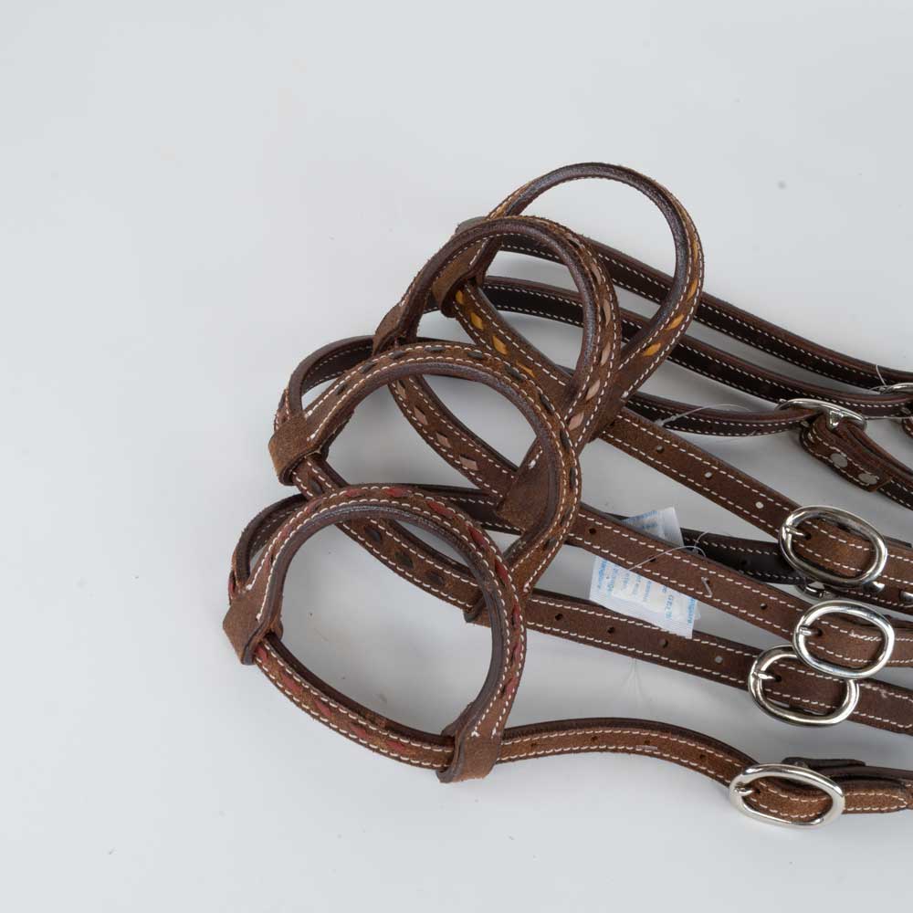 NEW Oiled Roughout One Ear Headstall w/Colored Sitching - Your Choice - Image 3