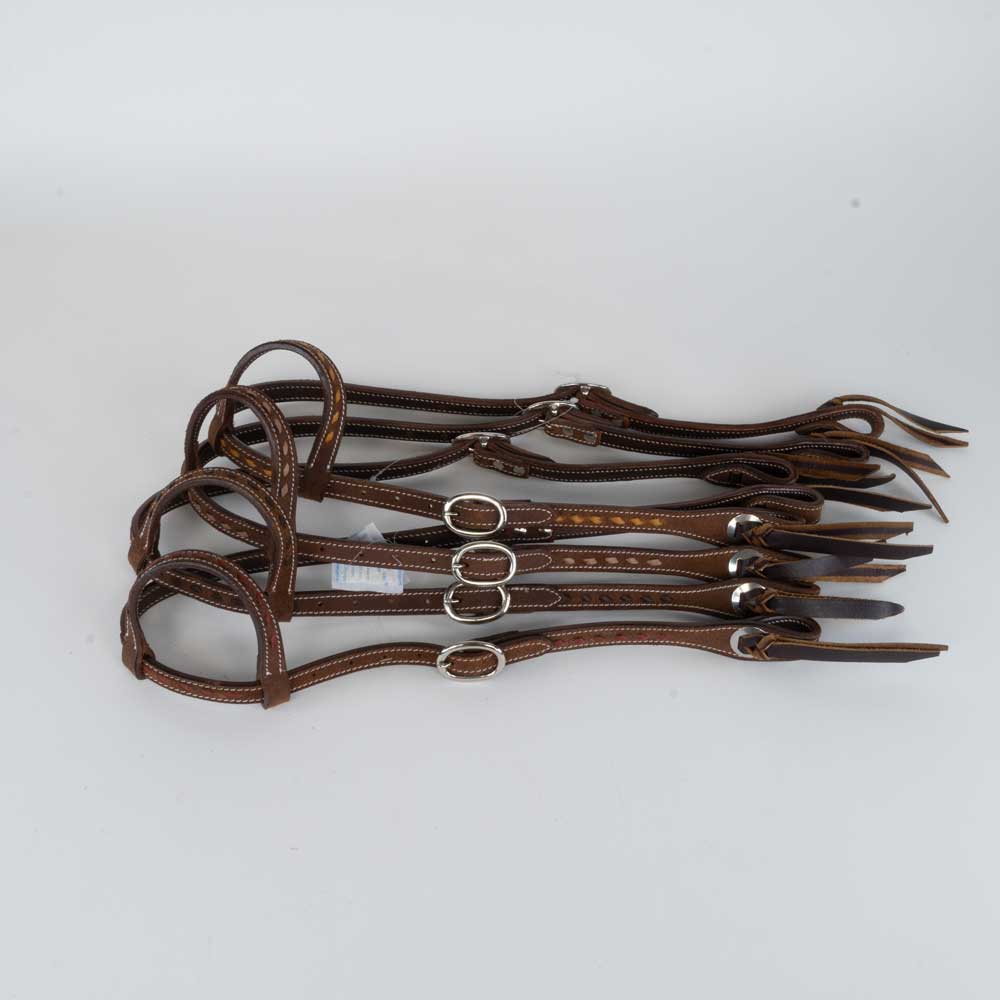 NEW Oiled Roughout One Ear Headstall w/Colored Sitching - Your Choice - Image 4