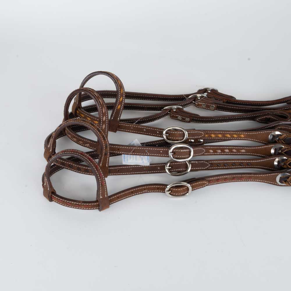 NEW Oiled Roughout One Ear Headstall w/Colored Sitching - Your Choice - Image 5