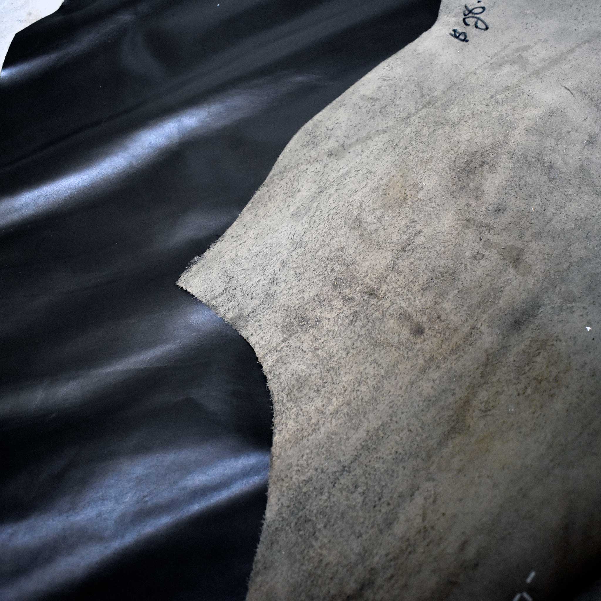 NEW Dark Army Green Top Grain Leather Hide Piece - Image 4