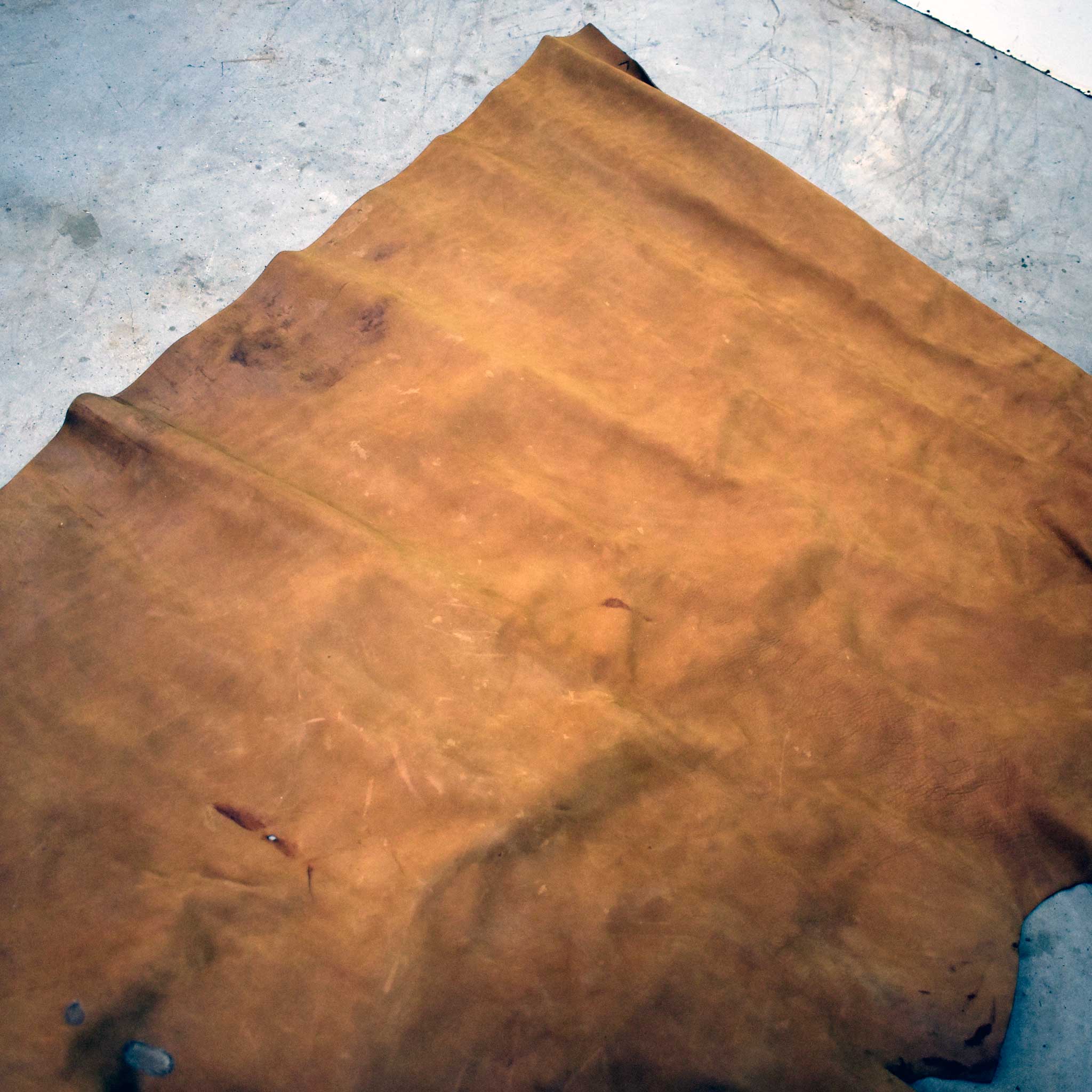 NEW Light Brown Buffed Leather Hide Piece - Image 2