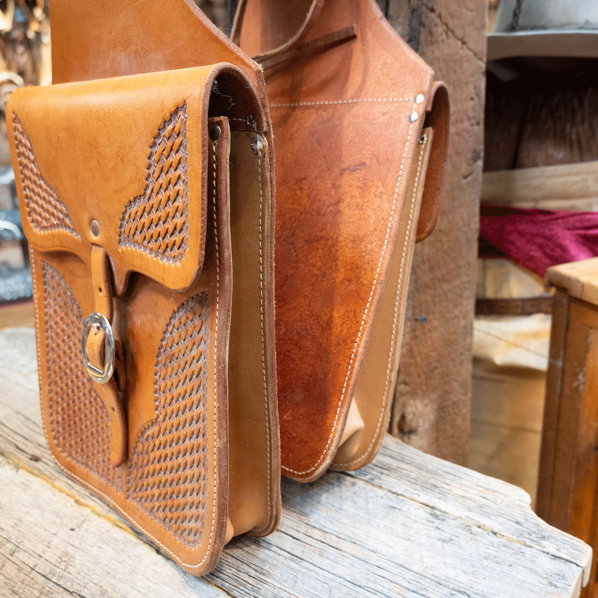 Nice Tooled Saddle Bags - Image 2