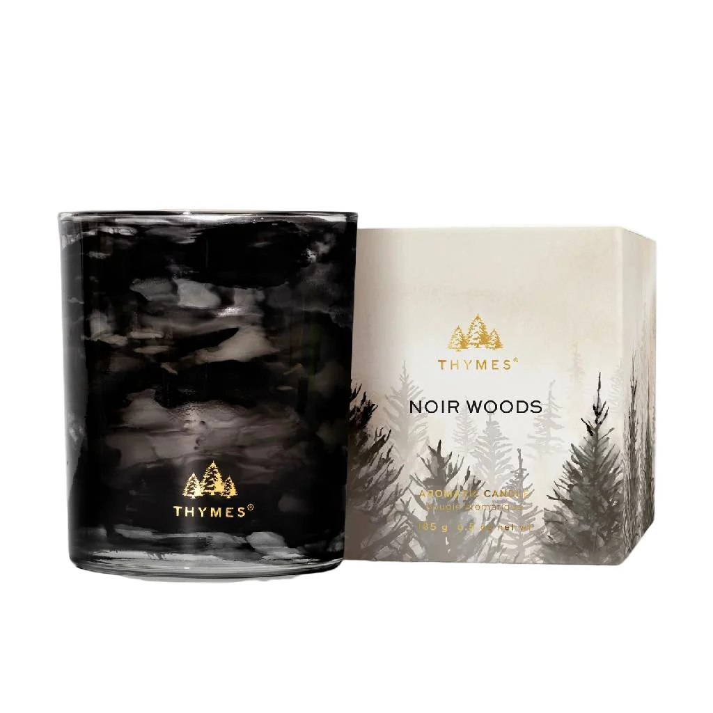 Thymes Noir Woods Boxed Candle