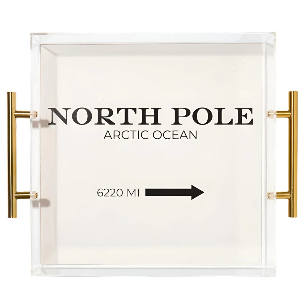 North Pole Large Acrylic Tray