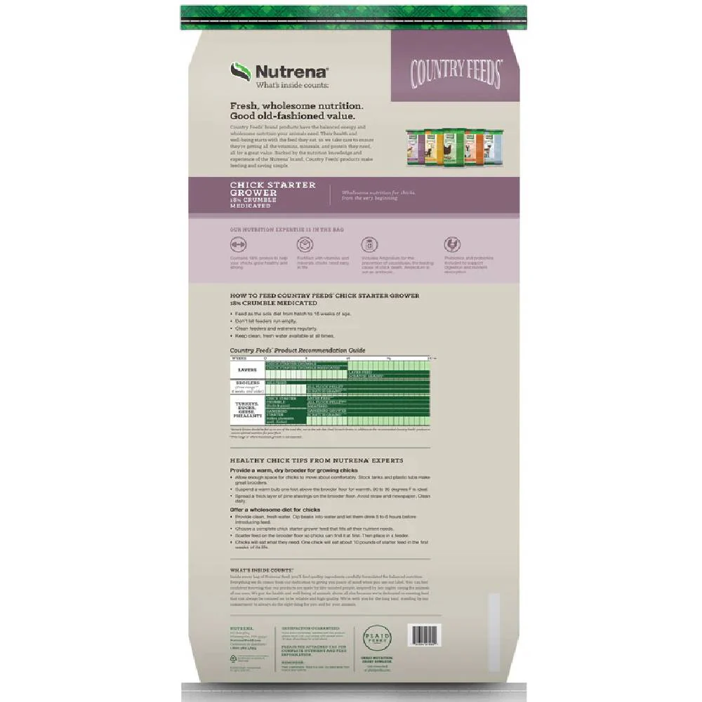 Nutrena Chick Starter Grower Feed Medicated - Image 2