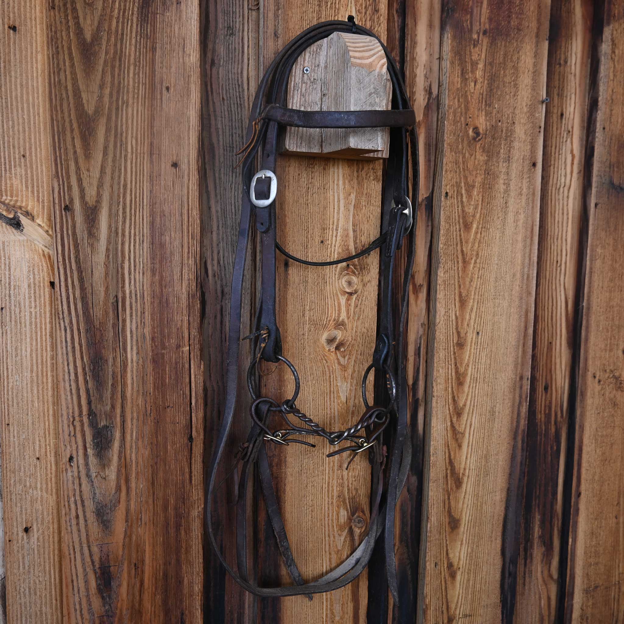 O-Ring Twisted Wire Snaffle Bridle Rig w/Browband Headstall - Image 3