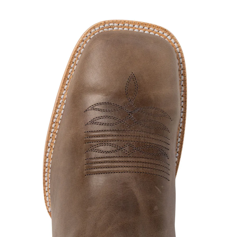 R. Watson Men's Old Fashion Charcoal Cowhide Square Toe Boot - Image 3
