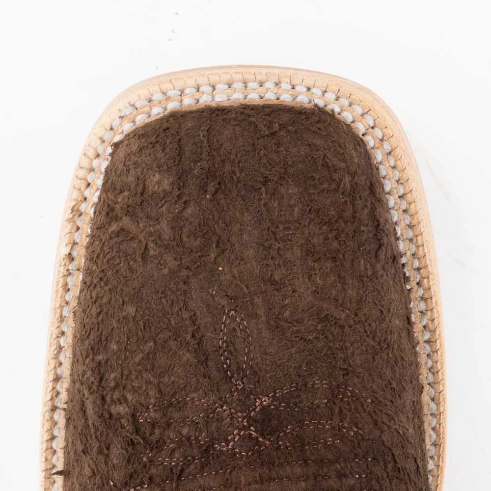 R. Watson Men's Chocolate Roughout Square Toe Boot - FINAL SALE - Image 2