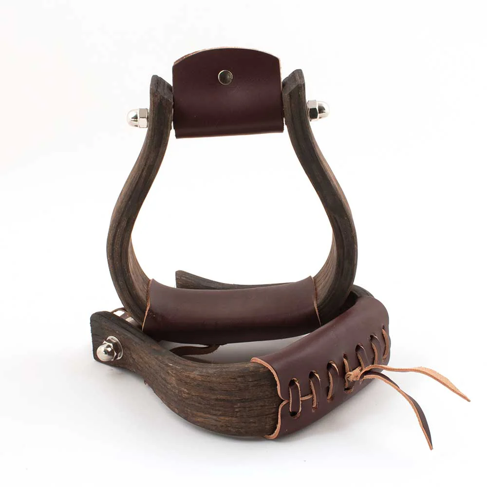 Partrade Open Range 2-1/4" Wooden Bell Stirrups