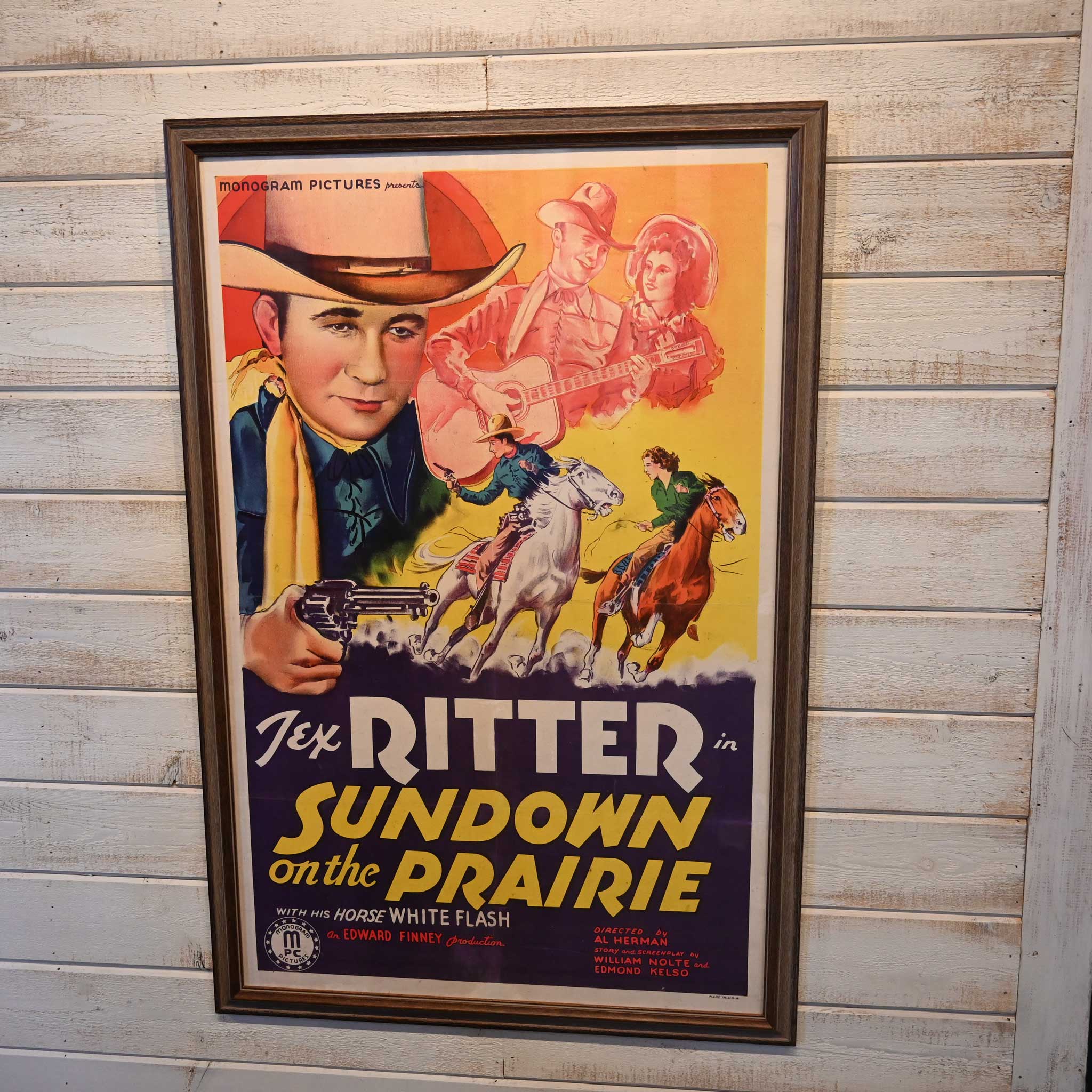 Original "Sundown on the Prairie" Movie Poster Printed in the USA