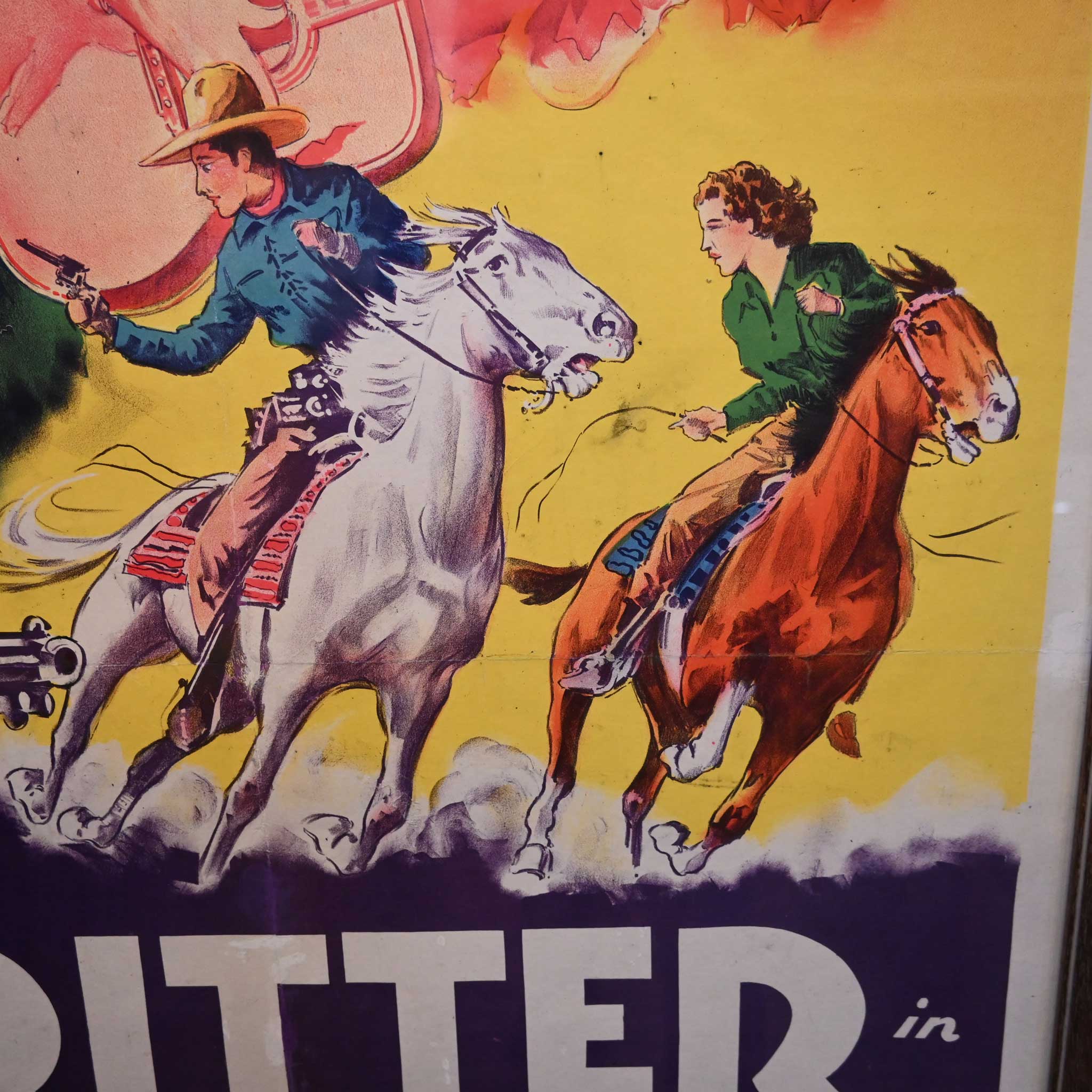 Original "Sundown on the Prairie" Movie Poster Printed in the USA - Image 2
