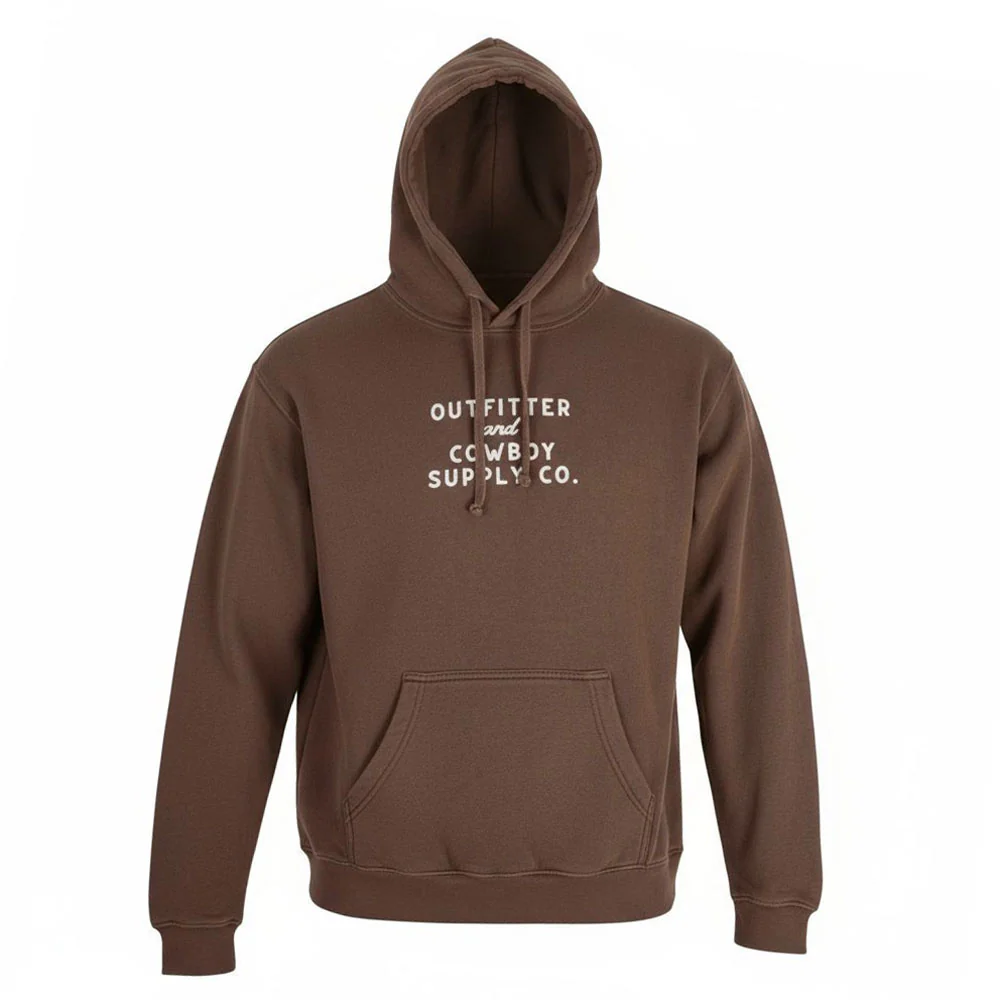 Teskey's Outfitter & Cowboy Supply Hoodie - Coffee Bean - Image 3
