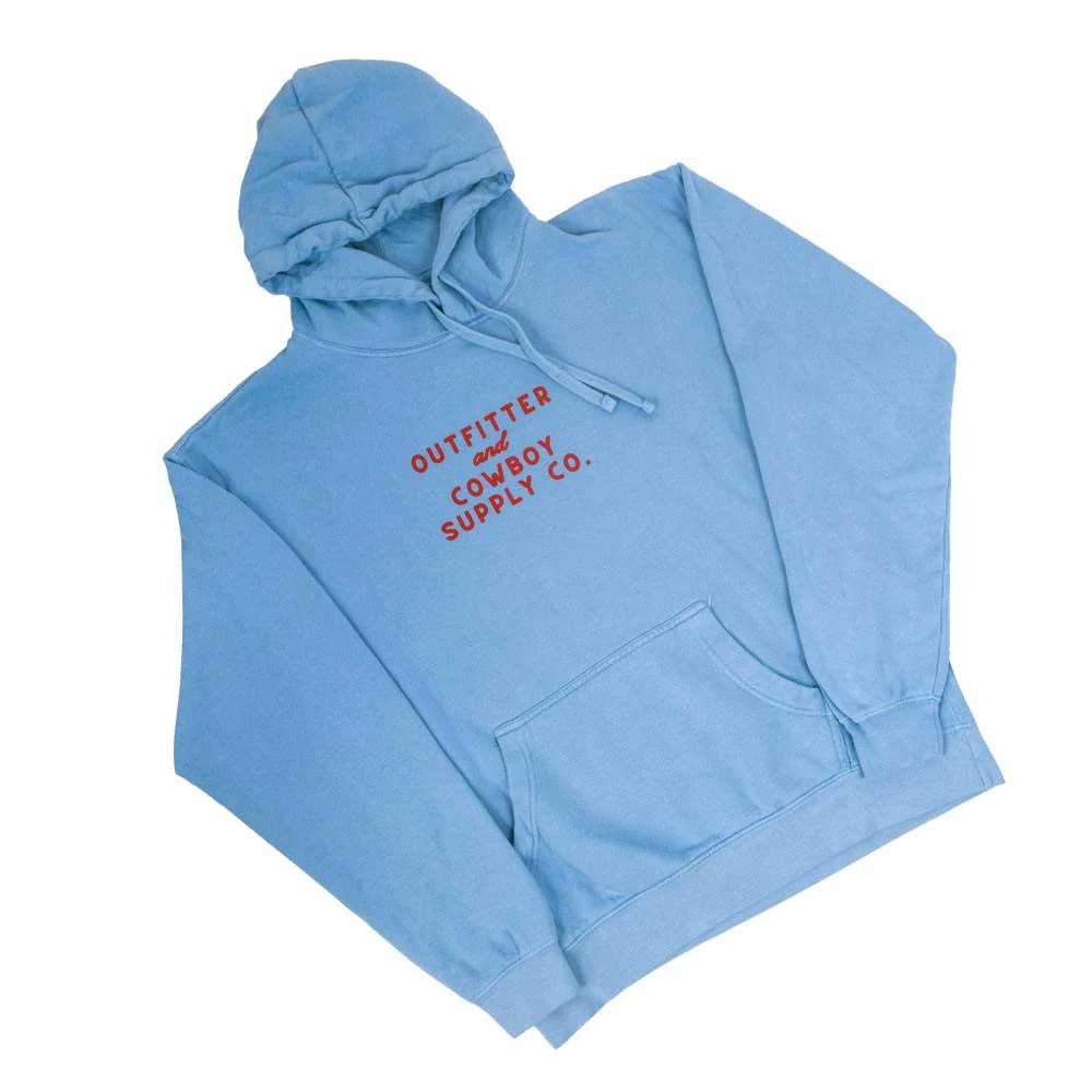 Teskey's Outfitter & Cowboy Supply Hoodie - Cornflower Blue - Image 3
