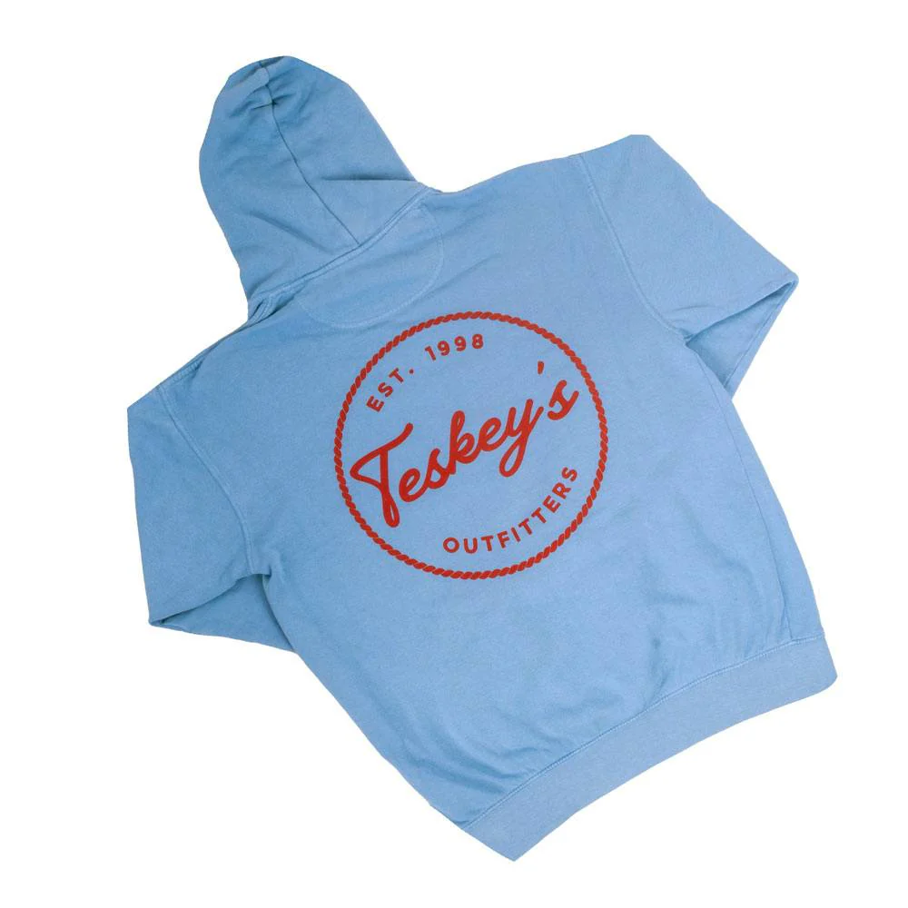 Teskey's Outfitter & Cowboy Supply Hoodie - Cornflower Blue - Image 4