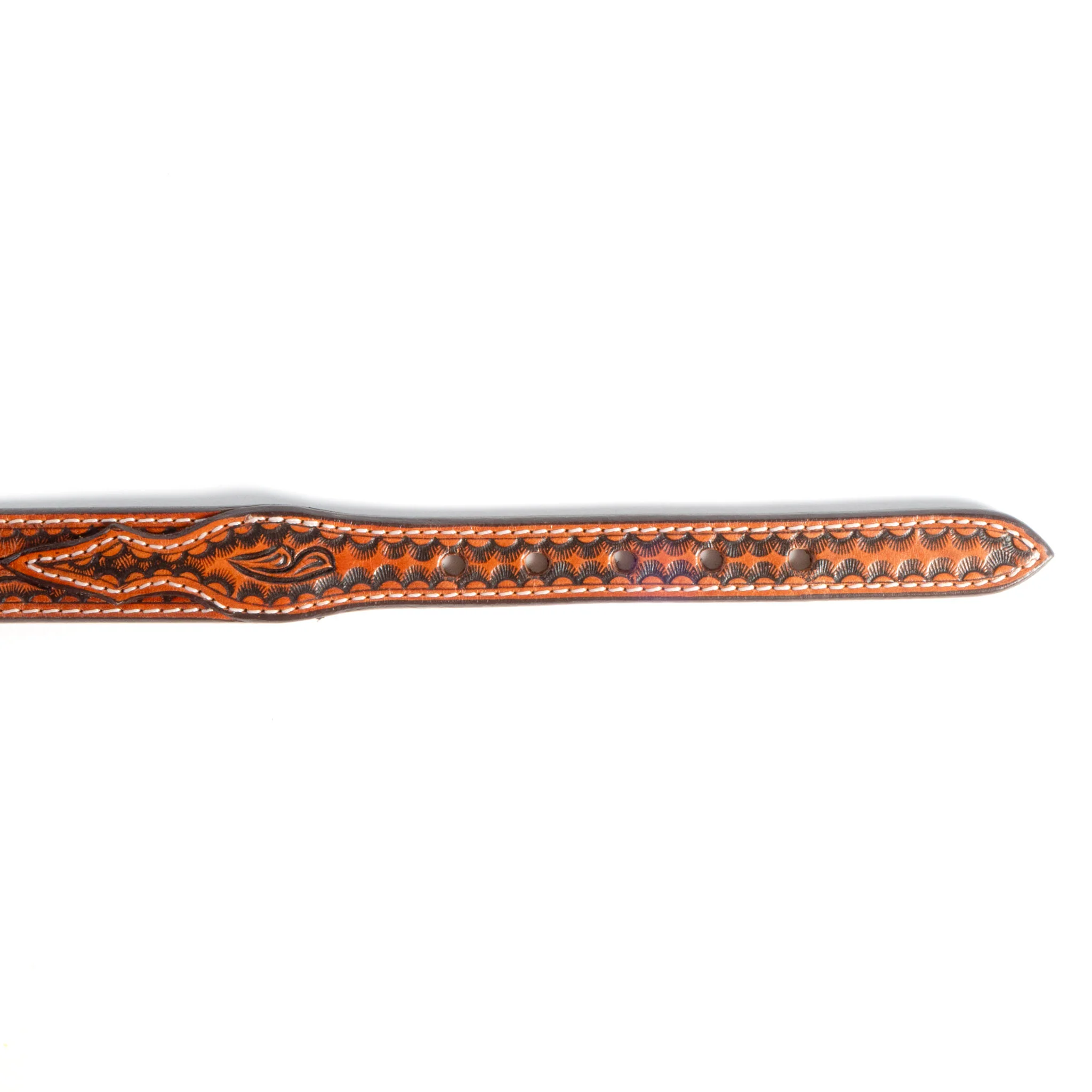 Overlay Swirl Tooled Leather Dog Collar - Image 2